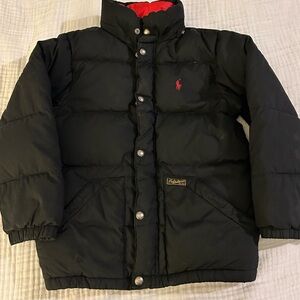 Polo Ralph Lauren Big Boys Black Puffer jacket NO HOOD size S(8)